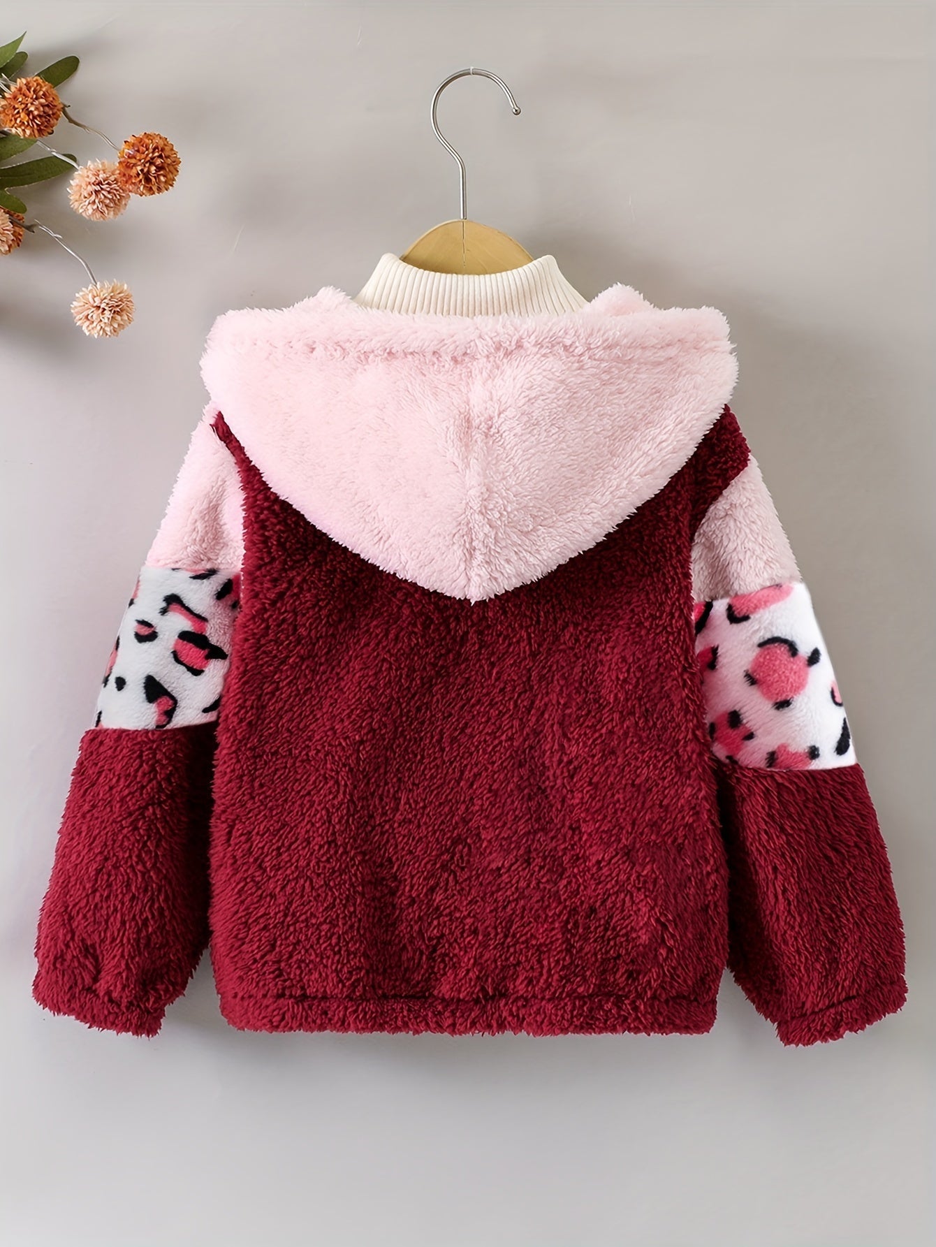 Nora - Luipaardprint Winterjas met Fleece voor Meisjes