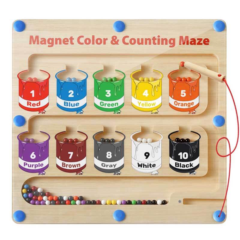 Puzzle Montessori con colori e numeri