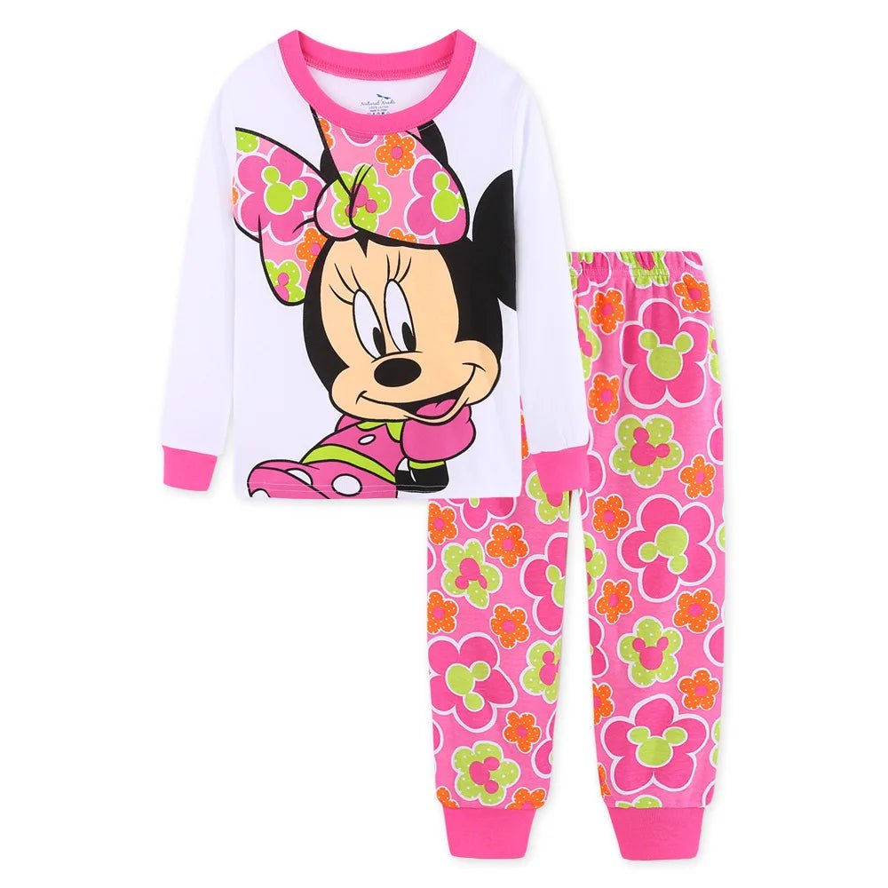 Minnie Mouse Tweekleurige Pyjama Set voor Kinderen - Lotte Prinsessen Pyjama met Stipjes