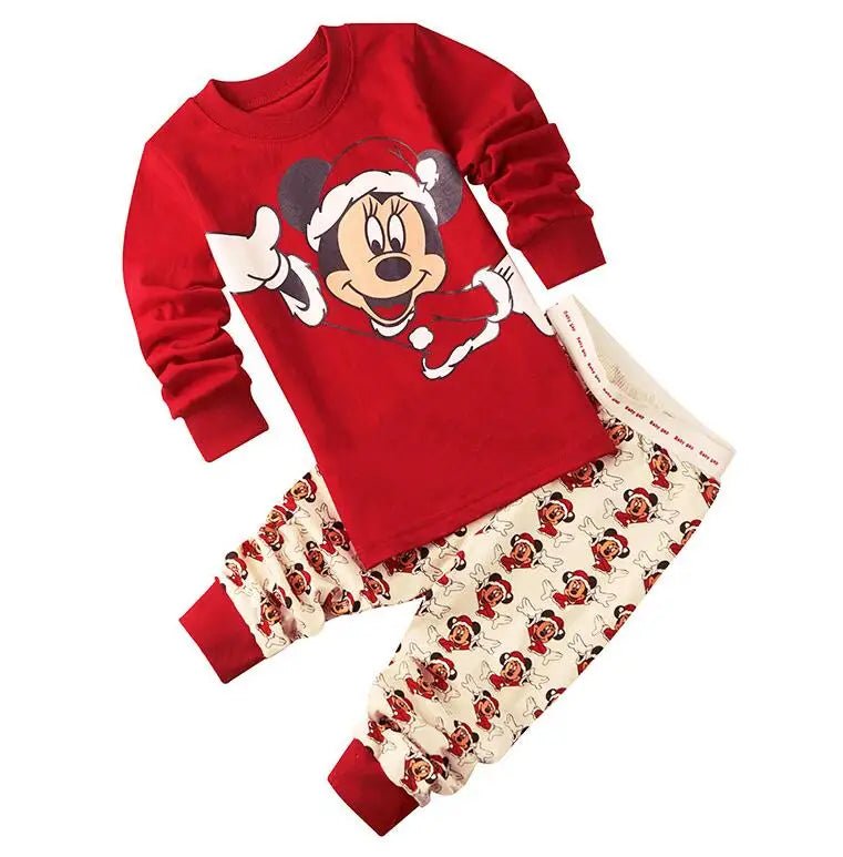 Minnie Mouse Tweekleurige Pyjama Set voor Kinderen - Lotte Prinsessen Pyjama met Stipjes