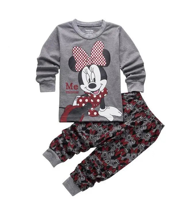 Minnie Mouse Tweekleurige Pyjama Set voor Kinderen - Lotte Prinsessen Pyjama met Stipjes