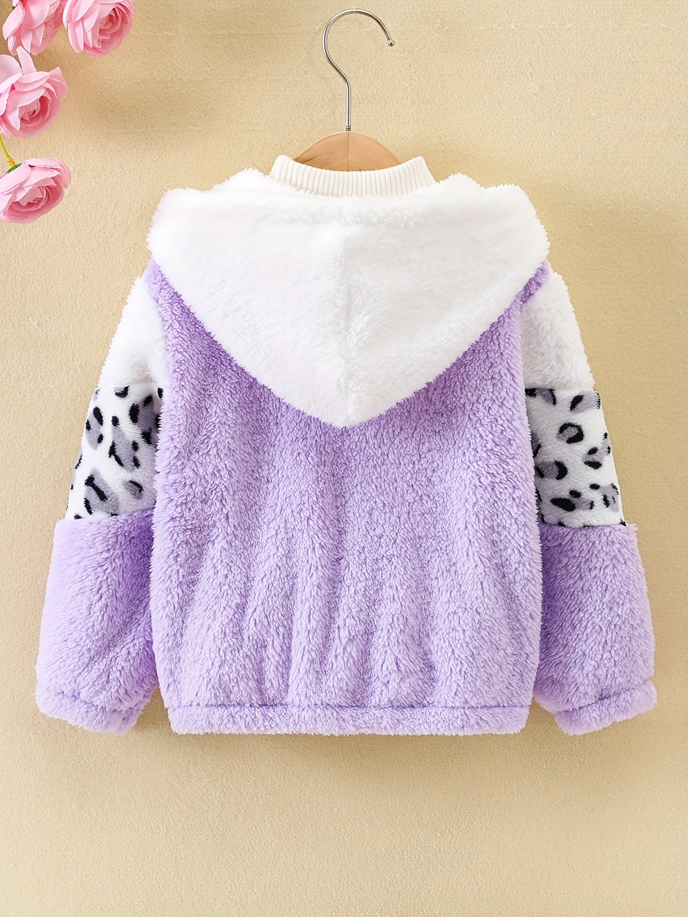 Nora - Luipaardprint Winterjas met Fleece voor Meisjes