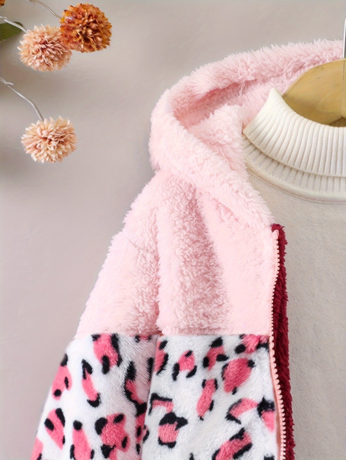 Nora - Luipaardprint Winterjas met Fleece voor Meisjes