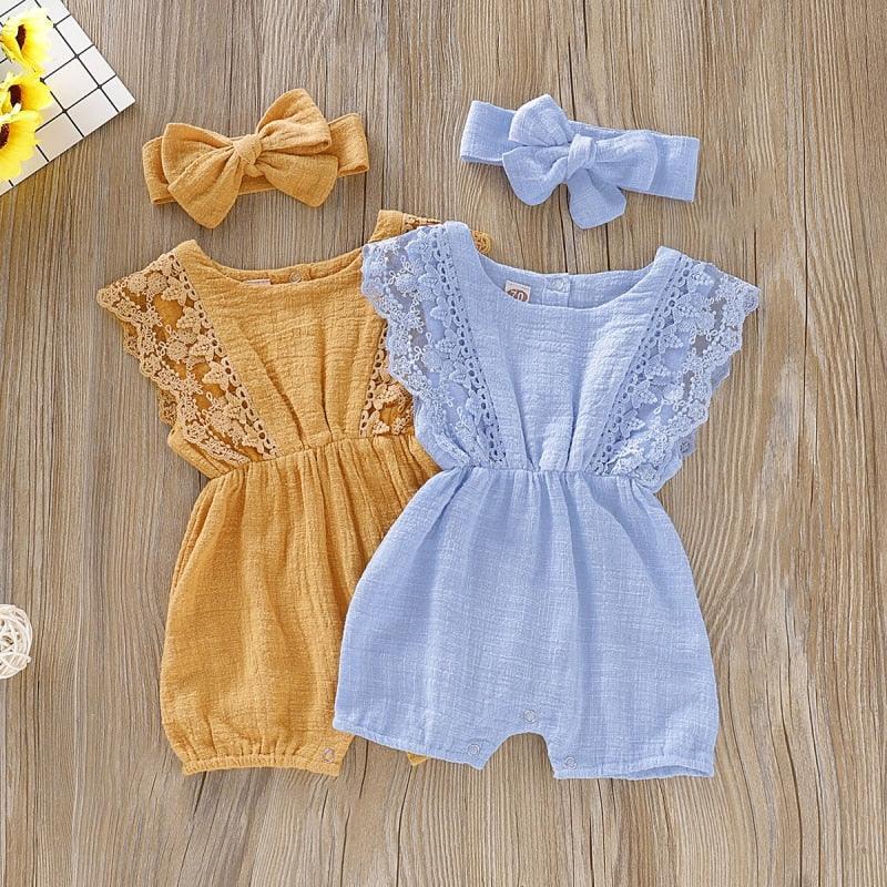 Lace Romper met Strik