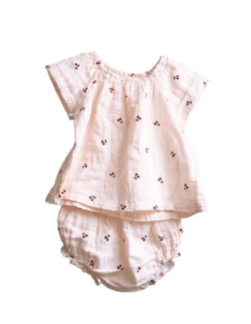 Biologische Kersen Top & Broek Set