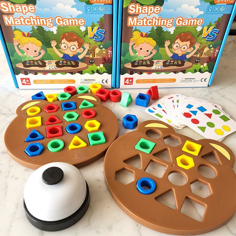 Gioco per la famiglia Shape Bear | Giocattoli Montessori per imparare le forme