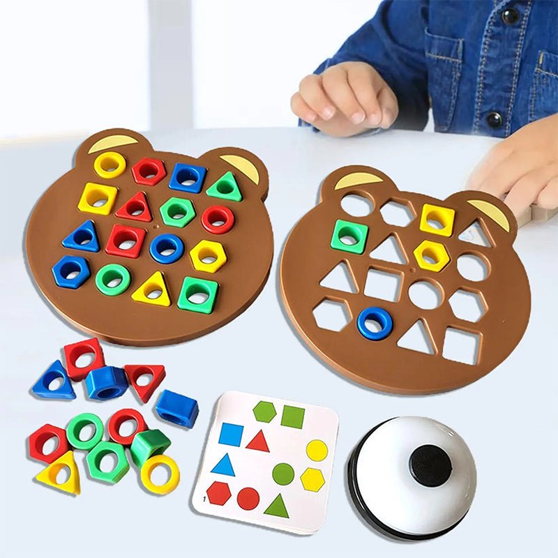 Gioco per la famiglia Shape Bear | Giocattoli Montessori per imparare le forme